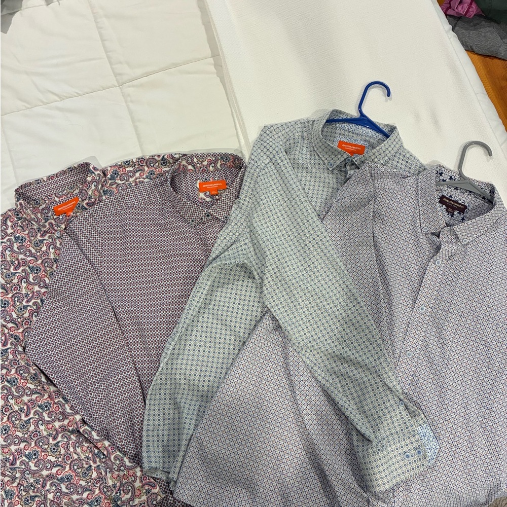 Johnston & Murphy Patterned Button Down Shirts - Set of 4
